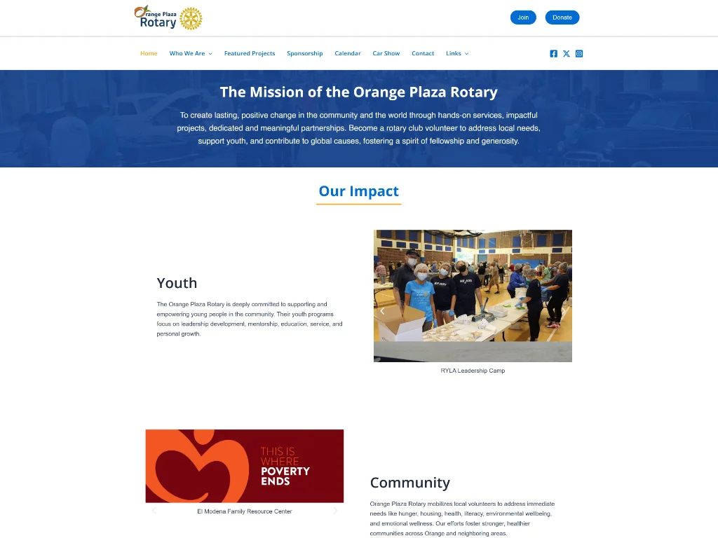 Orange Plaza Rotary Website